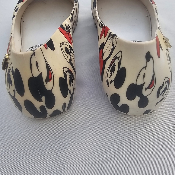 Mini Melissa Cream and Black Disney Character Flats - Picture 5 of 7